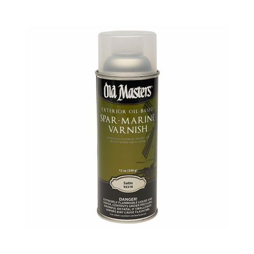 Marine Spar Varnish Spray Satin Clear Oil-Based 12.8 oz Clear