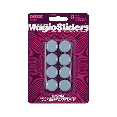 Sliding Discs Gray 1" Adhesive Plastic Gray