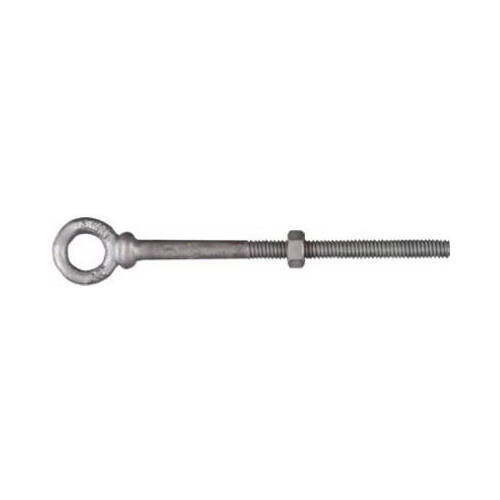 Eye Bolt, 1/4-20 Thread, 3-7/8 in L Thread, 1/2 in ID x 7/8 in OD Dia Eye, 4 in L Shank Galvanized