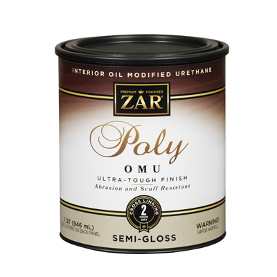 ZAR 36112 Polyurethane, Semi-Gloss, Liquid, Milky Clear, 1 qt, Can