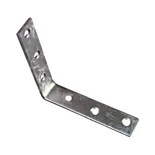 115BC Series Corner Brace, 5 in L, 1 in W, 5 in H, Galvanized Steel, 0.16 Thick Material