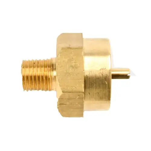 Cylinder Adapter 1" D X 1/4" D Brass Brass Gold