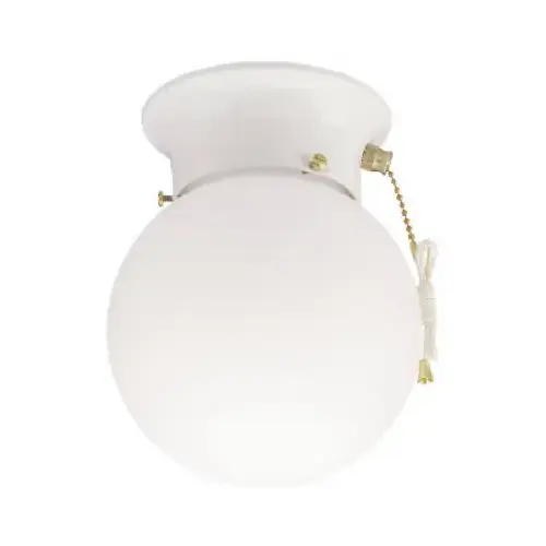 Ceiling Fixture 7.25" H X 6" W X 6" L White White