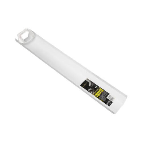 Amerimax 37030 Downspout Extension, 30 in L Extended, Vinyl, White, For: Vinyl or Metal 2 x 3 in Downspouts