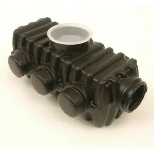 ADVANCED DRAINAGE SYSTEMS 1369AB Distribution Box Round Plastic 6 gang Black Black