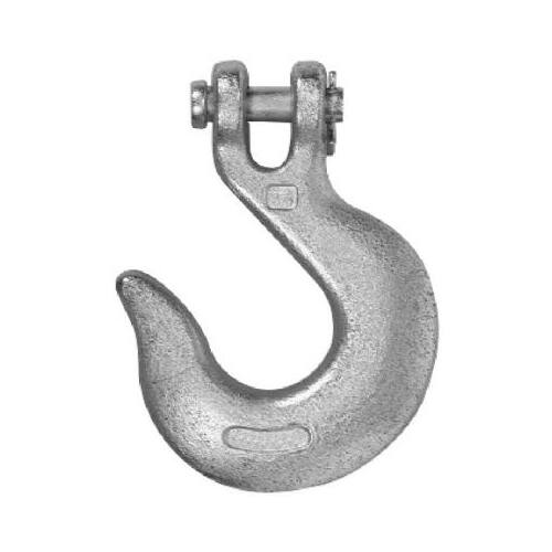 Clevis Slip Hook, 1/2 in, 9200 lb Working Load, 43 Grade, Steel, Zinc