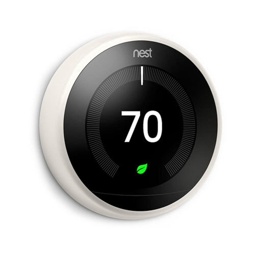 Smart Thermostat Nest Built In WiFi Heating and Cooling Dial White