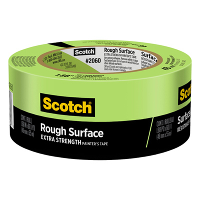 SCOTCH 2060-48MP 2060-2 Masking Tape, 60 yd L, 2 in W, Crepe Paper Backing, Green