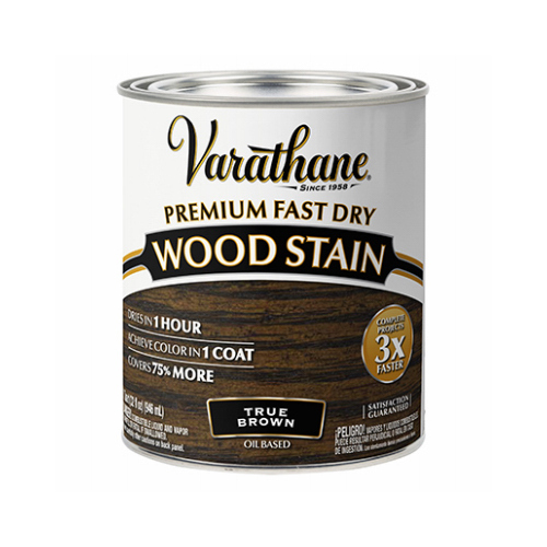 Varathane 333661 Premium Wood Stain, True Brown, Liquid, 1 Qt