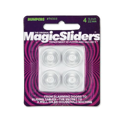 Magic Sliders 74310 Bumper Pad Rubber Self Adhesive Clear Round 7/8" W X 7/8" L Clear