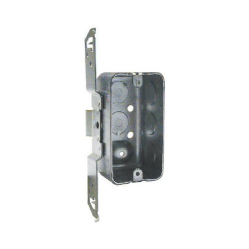 HB-1-50-FB Handy Box, 1 -Gang, 8 -Knockout, 1/2 in Knockout, Steel, Gray, Galvanized, TS Bracket Mounting