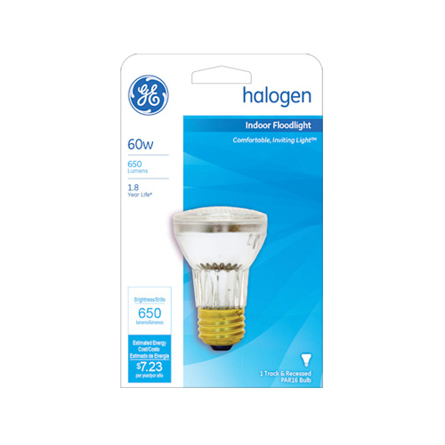 GE 47578 Halogen Bulb Edison 60 W PAR16 Floodlight 650 lm White Frosted