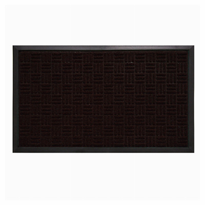 Fanmats 58806 Boot/Shoe Scraper Mat, 36 in L, 24 in W, Parquet Pattern, Olefin Surface, Brown