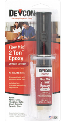 Devcon 23145 Epoxy Adhesive, Amber, Liquid, 0.47 oz Syringe