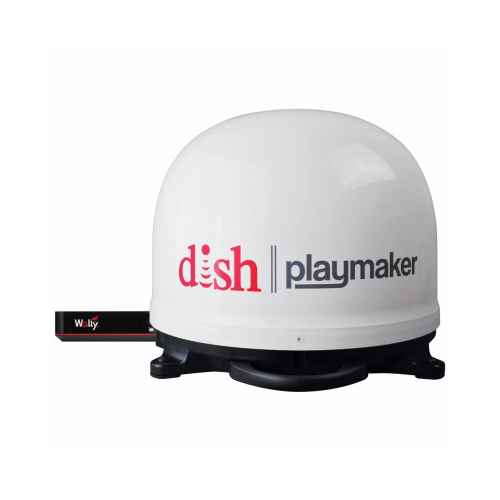 Portable HD Satellite Bundle Dish Playmaker Outdoor HD White
