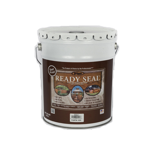 Penetrating Wood Stain/Sealer Goof Proof Semi-Transparent Flat Clear Oil-Based 5 gal Clear