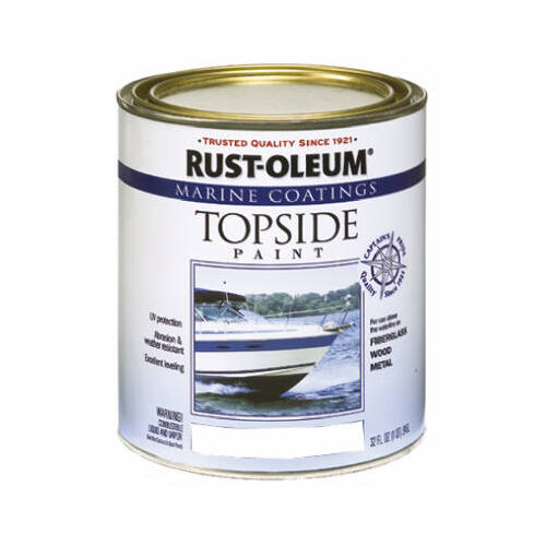 Rust-Oleum 206999 Marine Topside Paint Marine Coatings Outdoor Gloss White 1 qt White