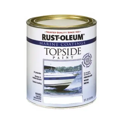 Rust-Oleum 206999 Marine Topside Paint Marine Coatings Outdoor Gloss White 1 qt White