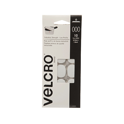 VELCRO Brand 91010 Hook and Loop Fastener Ultra Mate Small 1" L White