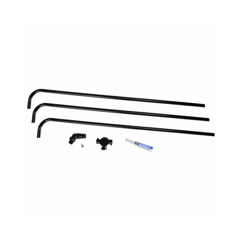 Side Draft Distributor Kit, 3-Way, For: Evaporative Cooler Purge Systems Black