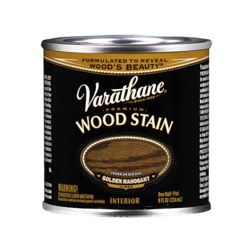 Wood Stain Semi-Transparent Gold Mahogany Oil-Based Urethane Modified Alkyd 0.5 pt Gold Mahogany