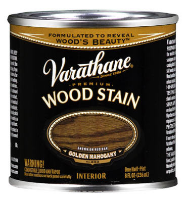 Varathane 211795 Wood Stain Semi-Transparent Gold Mahogany Oil-Based Urethane Modified Alkyd 0.5 pt Gold Mahogany