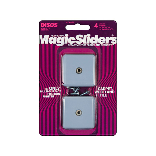 Magic Sliders 04051 Screw-On Sliding Discs Gray Nylon/Plastic Gray