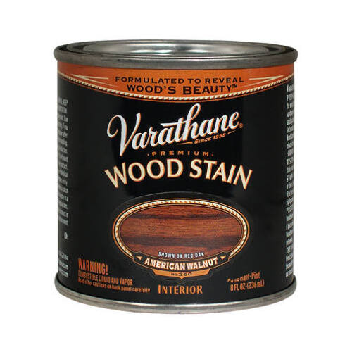 Wood Stain Semi-Transparent American Walnut Oil-Based Urethane Modified Alkyd 0.5 pt American Walnut