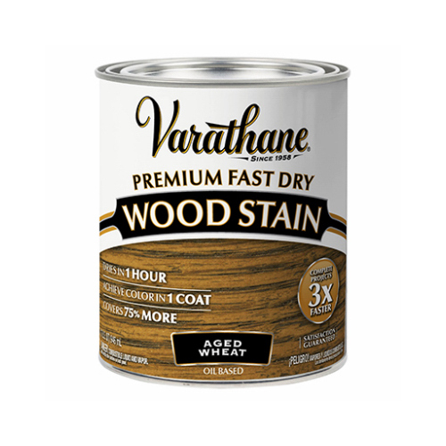 Premium Wood Stain, Aged Wheat, Liquid, 1 qt - pack of 2