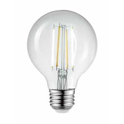 Globe Electric 34920 Filament LED Bulb Wi-Fi Smart Home G25 E26 (Medium) Tunable White 60 W Clear