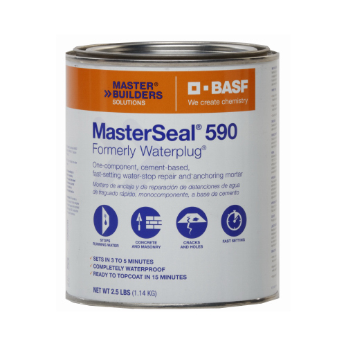 Master Builders MS590QT Hydraulic Cement MasterSeal 590 2.5 lb Gray