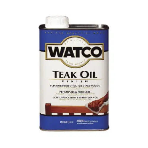 Teak Oil Finish, Clear, Liquid, 1 qt, Can