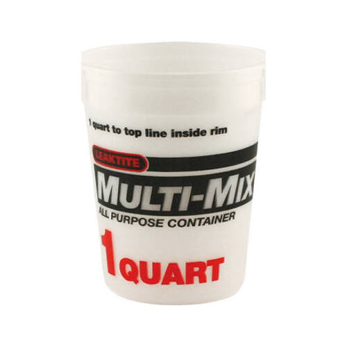 Leaktite 001Q02MM050-XCP25 Multi-Mix Container Clear 1 qt Clear - pack of 25