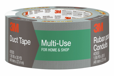 SCOTCH 2930-C Duct Tape, 30 yd L, 1.88 in W, Gray