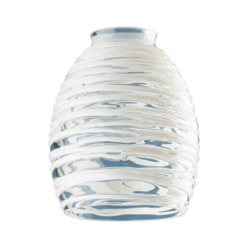 Westinghouse 81314 Light Shade, Tapered Barrel, Glass, Clear/White