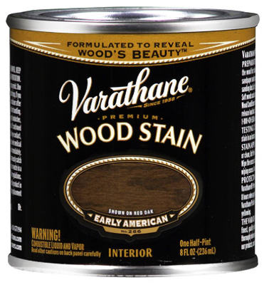 Varathane 211806 Wood Stain Semi-Transparent Early American Oil-Based Urethane Modified Alkyd 0.5 pt Early American