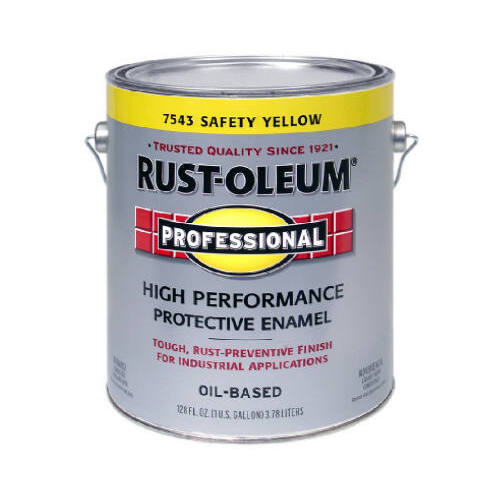 Rust-Oleum 242258 PROFESSIONAL Enamel, Gloss, Safety Yellow, 1 gal Can