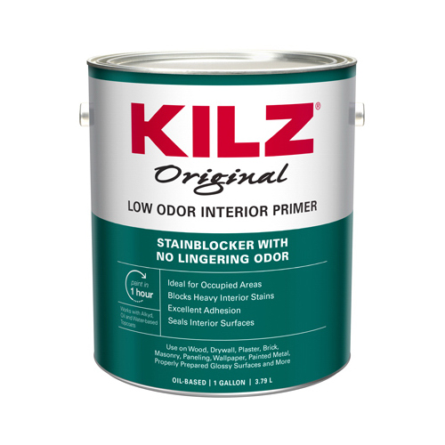 KILZ 10941-XCP2 Primer, White, 1 gal, Can - pack of 2