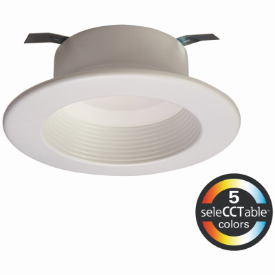 Halo RL4069S1EWHR Retrofit Recessed Lighting RL4 Series Matte White 4" W LED 8 W Matte