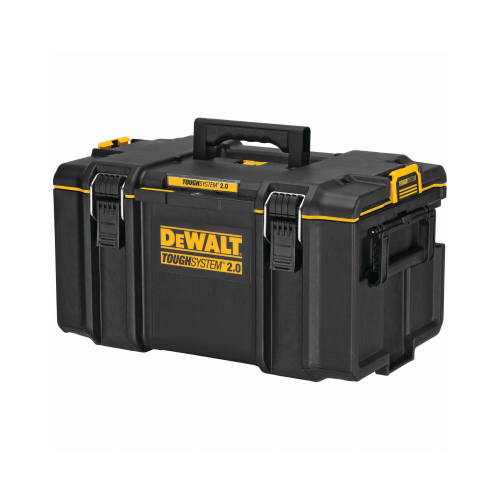DEWALT DWST08300-XCP2 ToughSystem 2.0 Series Large Tool Box, 110 lb, Plastic, Black - pack of 2