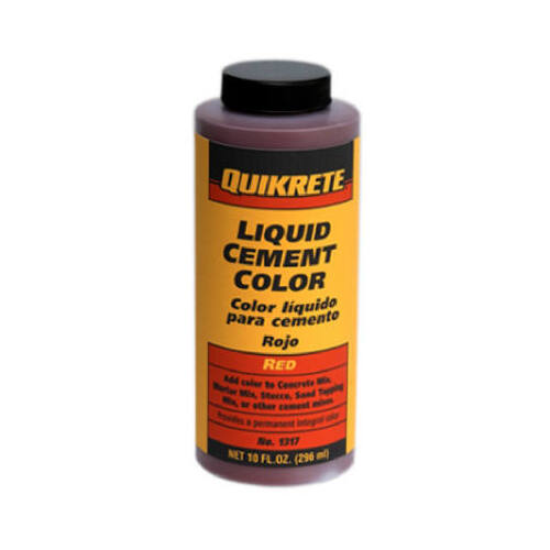 Quikrete 1317-03 Cement Colorant, Red, Liquid, 10 oz Bottle