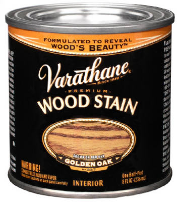 Varathane 211793 Wood Stain Semi-Transparent Golden Oak Oil-Based Urethane Modified Alkyd 0.5 pt Golden Oak