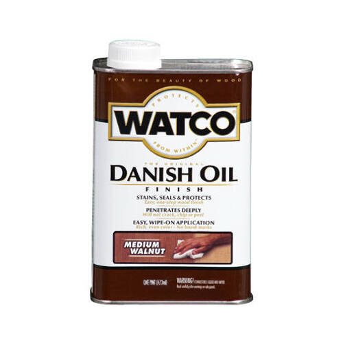 Watco A65941 Danish Oil Transparent Medium Walnut Oil-Based 1 qt Medium ...