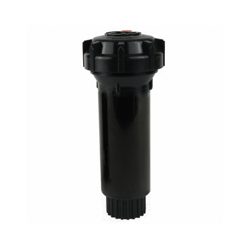 570Z Pro Pressure Regulated Pop-Up Sprinkler, 1/2 in Connection, FNPT, 3 in H Pop-Up, 11-1/4 to 15 ft Black