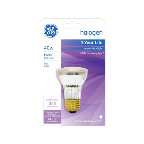 GE 47576 Halogen Bulb 40 W PAR16 Floodlight 350 lm Warm White Clear