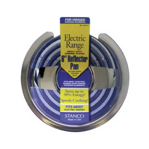 Stanco 601-6 Reflector Pan Steel 6" W Chrome