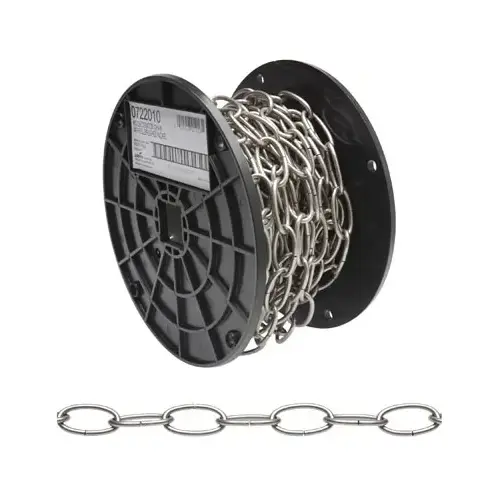 Campbell 0722010 Decorator Chain, #10, 40 ft L, 35 lb Working Load, Metal, Brushed Nickel