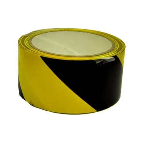 Floor Marking Tape 54 ft. L X 2" W Plastic Stripe Black/Yellow Black/Yellow