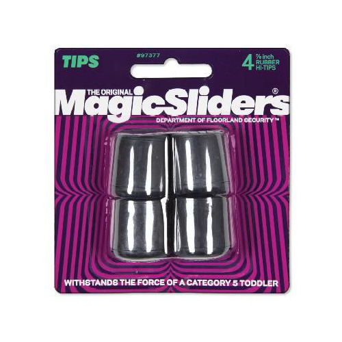 Leg Tip Rubber Black Round 7/8" W Black