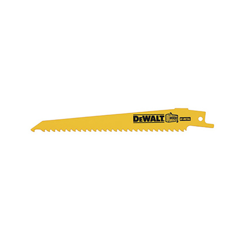 Reciprocating Saw Blade 6" Bi-Metal 6 TPI Yellow - pack of 25